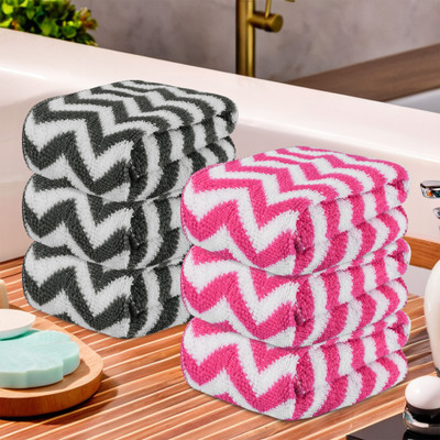 KUBER INDUSTRIES Microfiber 250 GSM Face Towel Set(Pack of 6)