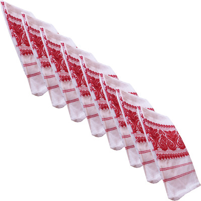 ASSAM CREATION Polycotton 160 GSM Hand Gamcha(Pack of 8)