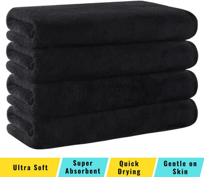 MICROSHINE Microfiber 450 GSM Hand, Face, Hair Towel Set(Pack of 4)