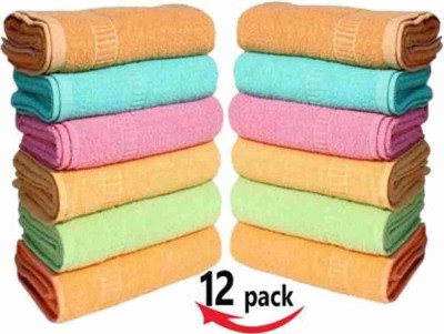 AK Textiles Cotton 400 GSM Hand Towel Set(Pack of 12)