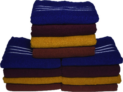 Shree Shyam hand towel 12 pcs solid best for kitchen purpose| gym| travelling etc. Multicolor Cloth Napkins(12 Sheets)