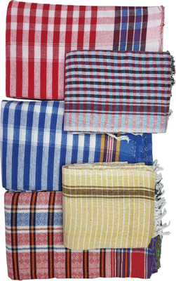 aaapremises Cotton 300 GSM Bath, Face, Hair, Hand, Beach Gamcha(Pack of 5)