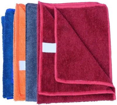 Hitvik Microfiber Vehicle Washing  Cloth(Pack Of 4, 300 GSM)