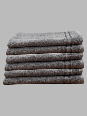 Ramraj Cotton Cotton 450 GSM Hand Towel Set(Pack of 6)