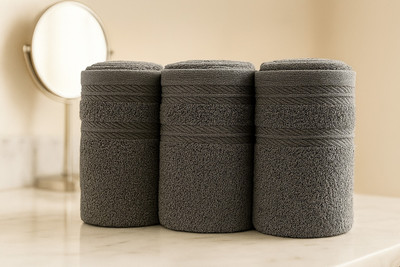 Dollar Cotton 450 GSM Hand Towel Set(Pack of 3)