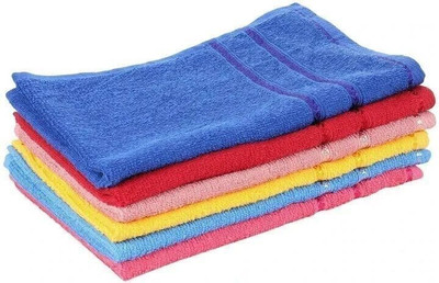 grasp Terry Cotton 375 GSM Beach, Bath, Face, Hair, Hand, Sport Towel Set(Pack of 6)