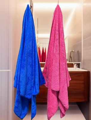 Genuine Global Decor Microfiber 310 GSM Bath, Beach, Face, Sport Towel Set(Pack of 2)