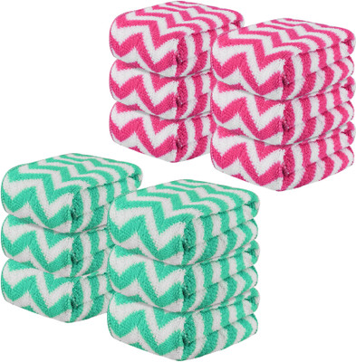 KUBER INDUSTRIES Microfiber 250 GSM Face Towel Set(Pack of 12)