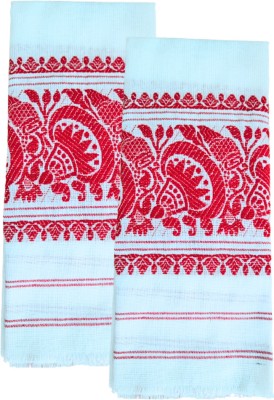 UCrafted Cotton 200 GSM Bath, Beach, Face, Hand Gamcha Set(Pack of 2)