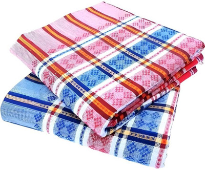 Rinas Bdn Cotton 225 GSM Bath, Beach, Face Gamcha(Pack of 2)