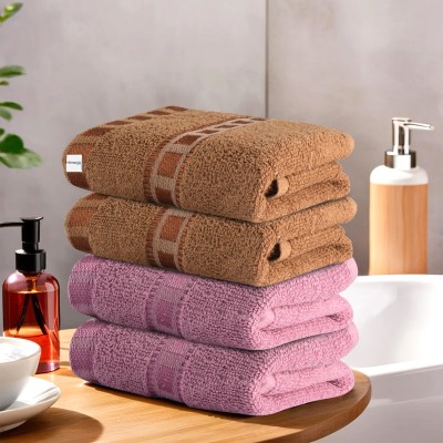 HOMESTIC Cotton 250 GSM Face, Hand Towel Set(Pack of 4)