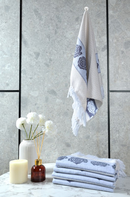 Saral Home Cotton 392 GSM Hand Towel Set(Pack of 4)