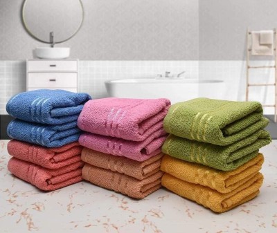 BLENZZA DECO Cotton 350 GSM Face Towel Set(Pack of 12)