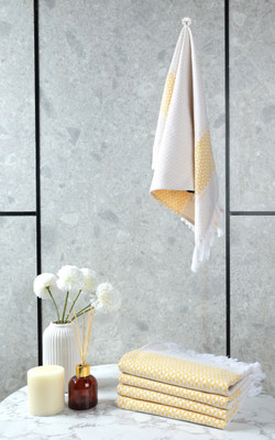 Saral Home Cotton 392 GSM Hand Towel Set(Pack of 4)