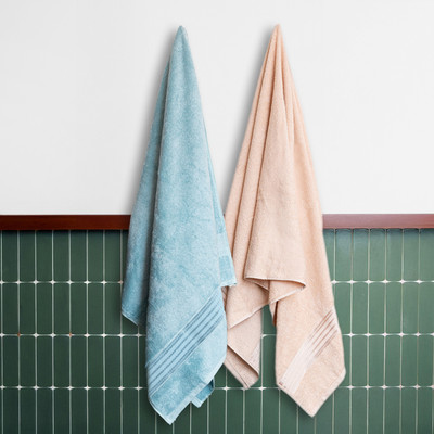 Himeya Cotton 380 GSM Bath Towel(Pack of 2)