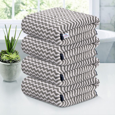 Heart Home Microfiber 280 GSM Bath Towel(Pack of 4)