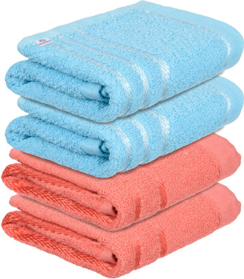 Heart Home Cotton 400 GSM Face, Hand Towel(Pack of 4)