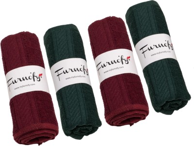 Furnofy Cotton 450 GSM Hand Towel Set(Pack of 4)