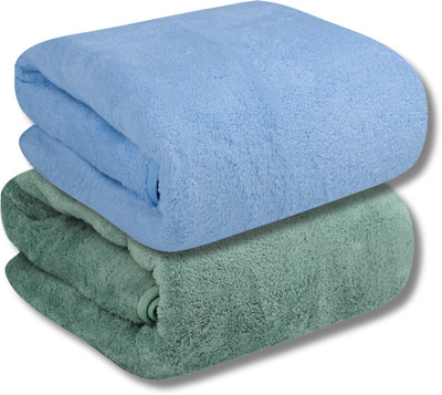Fezora Microfiber 500 GSM Bath, Sport, Beach Towel(Pack of 2)