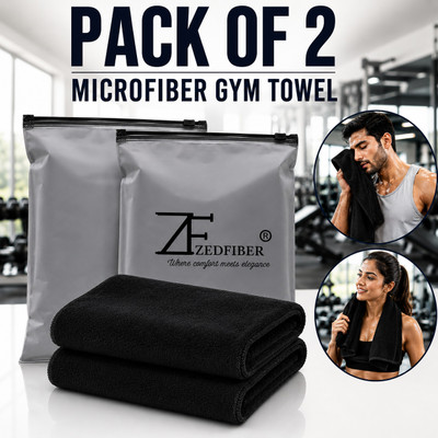 ZEDFIBER Microfiber 400 GSM Sport, Beach, Face, Hand, Bath Towel Set(Pack of 2)