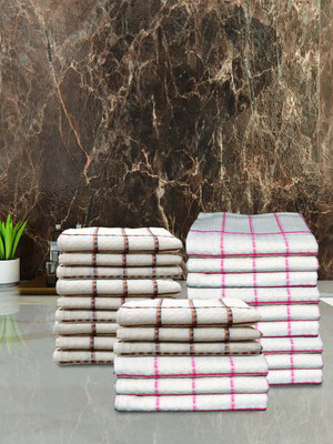 Athom Living Cotton 150 GSM Hand Towel Set(Pack of 24)