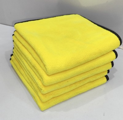 WebDealz Microfiber Towel Cleaning Drying Cloth Super Absorbent Universal MCT30x5.117 Random Colours Cloth Napkins(5 Sheets)