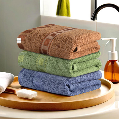 Texlux Cotton 250 GSM Face, Hand Towel Set(Pack of 3)
