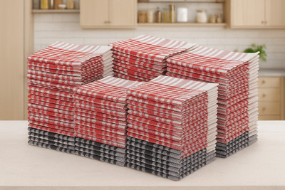 Sweep Cotton 220 GSM Hand Towel Set(Pack of 32)