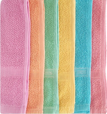 SOMUDEE Cotton 300 GSM Hand Towel(Pack of 6)