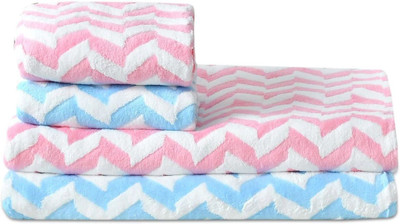 GBL COLLECTION Microfiber 400 GSM Bath, Hand Towel Set(Pack of 4)