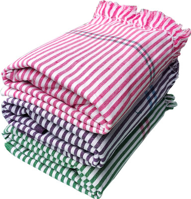 sairithanya enterprises Cotton 800 GSM Bath, Beach, Face, Hair Towel Set(Pack of 3)