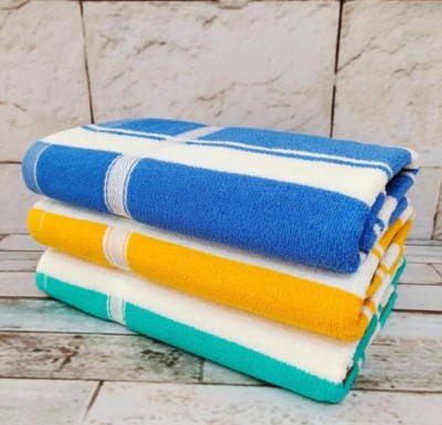 Anumart Cotton 350 GSM Hair, Beach, Bath, Face, Hand Towel Set(Pack of 3)