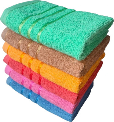 AD COLLECTION Cotton 400 GSM Face Towel Set(Pack of 6)