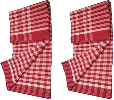 shivay Cotton 200 GSM Bath, Hair, Beach, Hand Gamcha(Pack of 2)