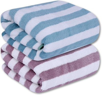 WebDealz Microfiber 400 GSM Bath, Beach, Hair, Sport Towel(Pack of 2)