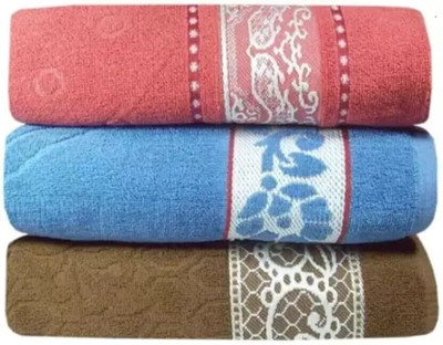 Domi Cotton 270 GSM Bath Towel Set(Pack of 3)