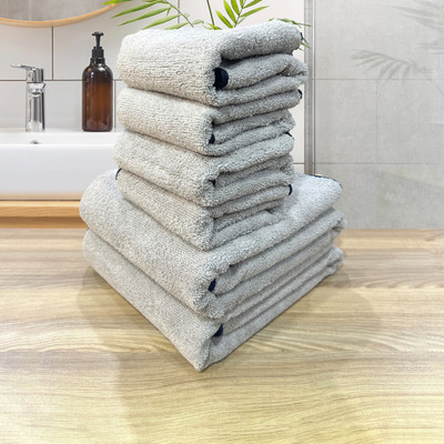 LABHAM Microfiber 450 GSM Bath Towel(Pack of 6)