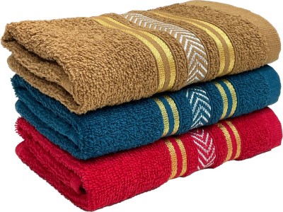 STAMIO Cotton 390 GSM Hand Towel Set(Pack of 3)