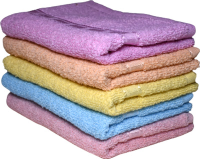 NATURE SKY HAND TOWEL LIGHT COLOR 5 PCS Multicolor Cloth Napkins(5 Sheets)