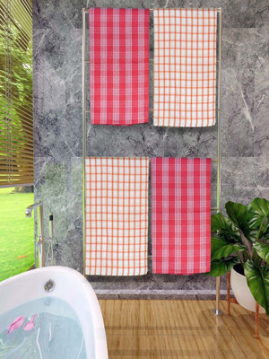 athom TRENDZ Cotton 250 GSM Bath Gamcha Set(Pack of 4)