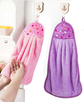 Adhvik Microfiber 200 GSM Hand Towel(Pack of 2)