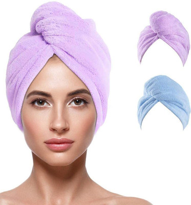 Suprix Cotton, Microfiber 400 GSM Hair, Beach, Bath, Sport Towel(Pack of 2)