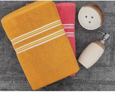 Domi Cotton 587 GSM Bath Towel(Pack of 2)