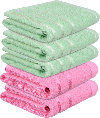 Heart Home Cotton 400 GSM Face, Hand Towel(Pack of 5)