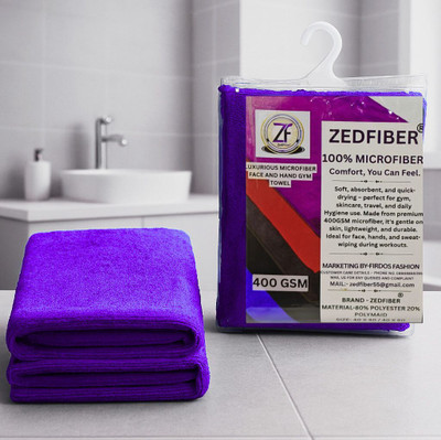 ZEDFIBER Microfiber 400 GSM Bath Towel(Pack of 2)