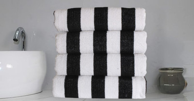 Sharan Elegance Cotton 500 GSM Bath, Beach, Face, Hair Towel Set(Pack of 4)