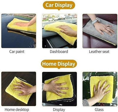 Manav Microfiber Vehicle Washing  Cloth(Pack Of 6, 600 GSM)