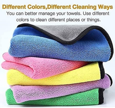 DECORHUB Microfiber Vehicle Washing  Cloth(Pack Of 5, 600 GSM)