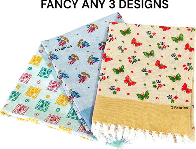 G Fabrics Cotton 400 GSM Bath, Beach, Face, Hair, Hand, Sport Towel Set(Pack of 3)