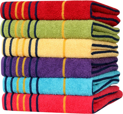AkiN Cotton 550 GSM Hand Towel Set(Pack of 6)